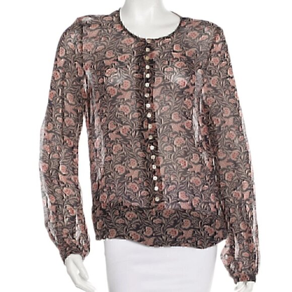ÉTOILE ISABEL MARANT Tops - ÉTOILE ISABEL MARANT Sheer Floral Print Top Size: M | US8, FR40